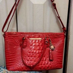 Brahmin Hot Pink Purse with gold hardware Authentic crocodile skin, very nice
